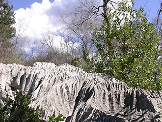 I karren: roccia carsica corrosa dall'acqua